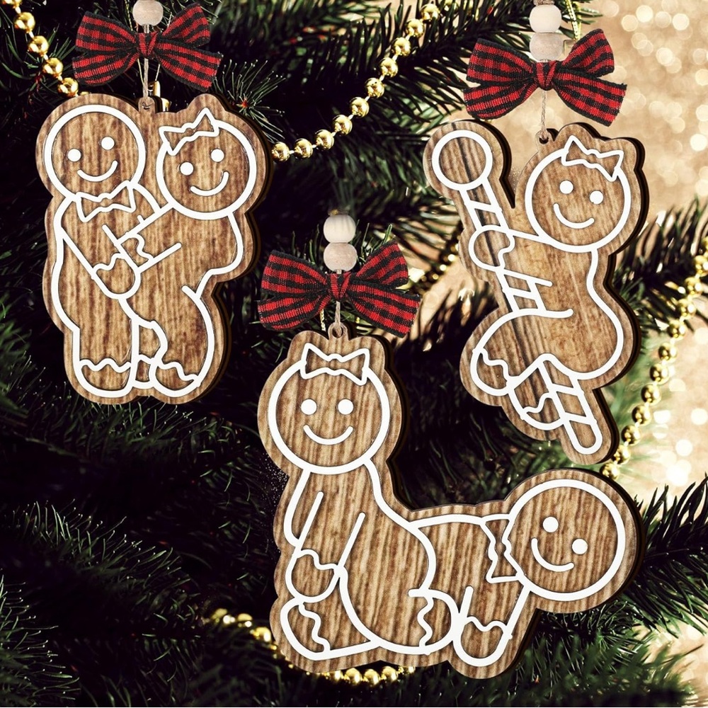 Charmingly Festive Gingerbread People Ornaments -